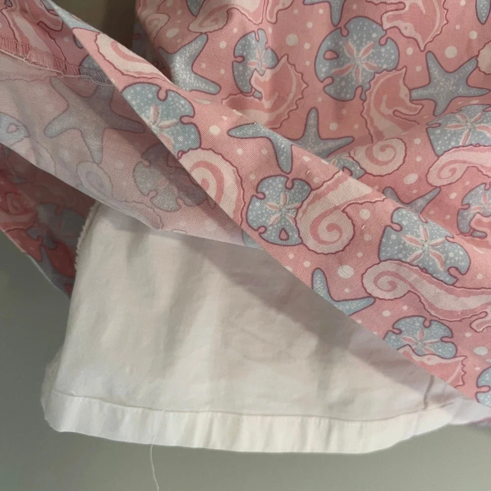 Vineyard Vines Girls 4T Pink Nautical Seahorse Starfish Drop Waist Shift Dress